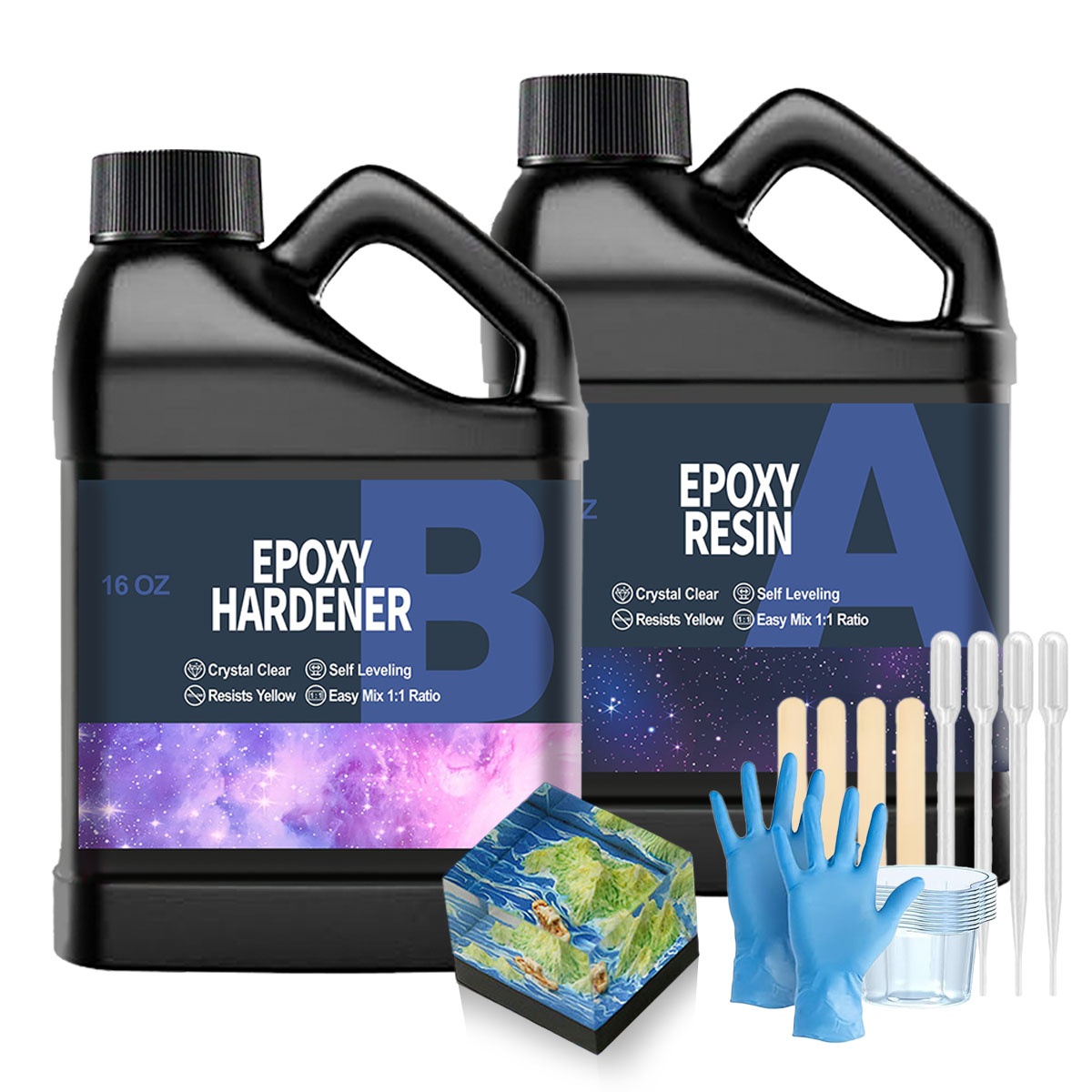 Resin Casting Mold - 32OZ Şeffaf Epoksi Reçine Kiti, Sararmayan,