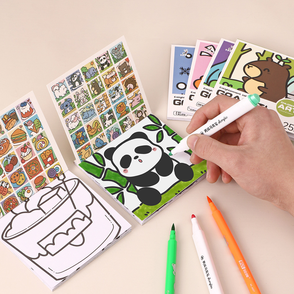 Art Craft Notebook - Karikatür Kullanışlı Boyama Kitabı 25 Sayfa