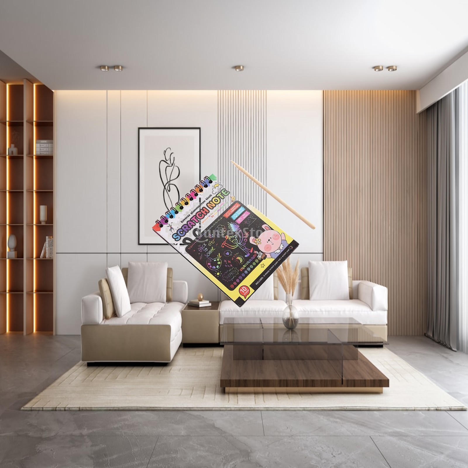 Art Craft Notebook - Yaratıcı Kazıma Kağıdı Defteri Çocukların Eğitici
