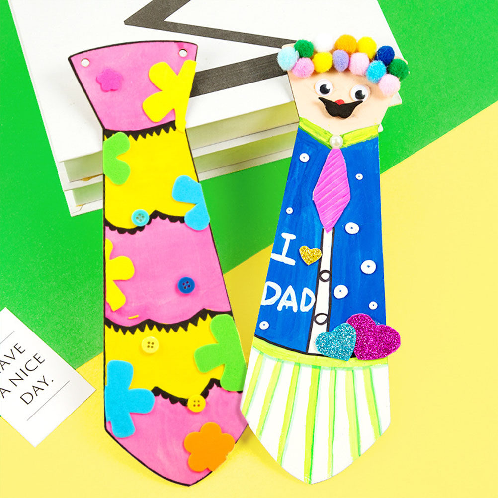 Art And Craft For Father'S Day - 5 adet ahşap kravat babalar günü