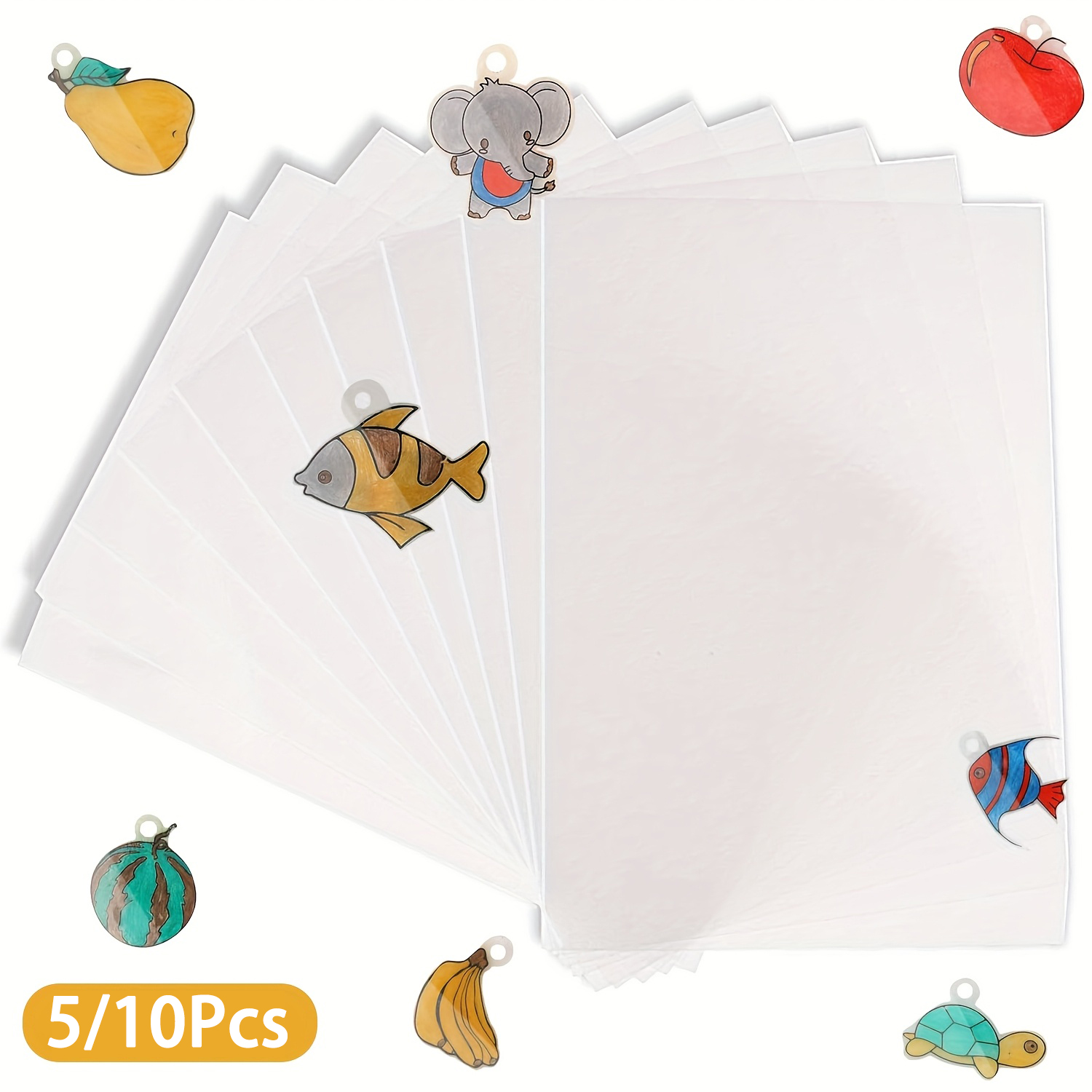Art Craft Birthday Party - 5-10 adet Shrink Plastik Levhalar Shrink