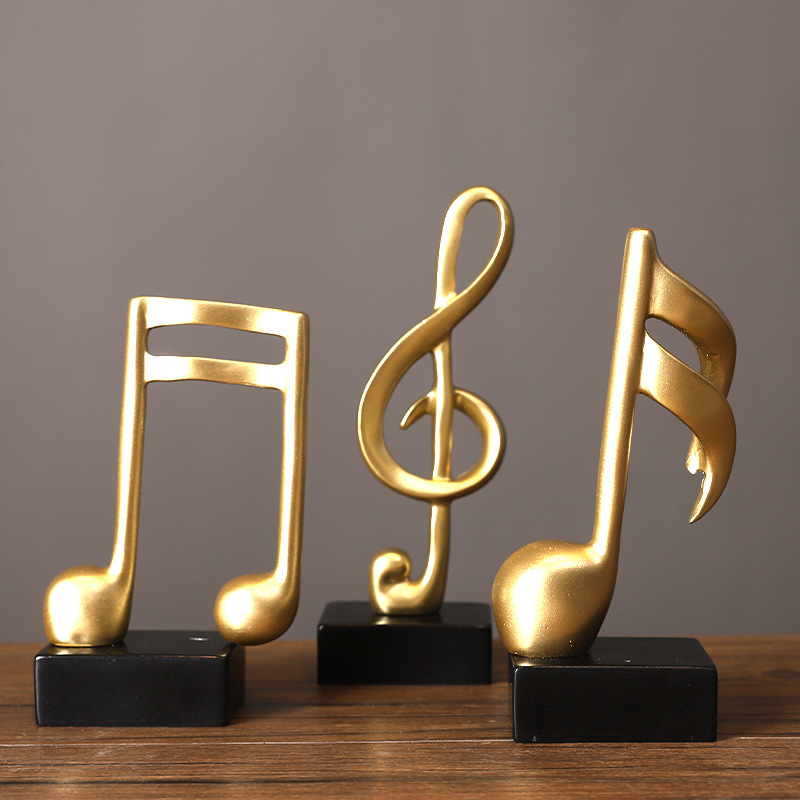 Art Craft Room Ideas - Y Minimalist Reçine Müzik Notu Heykel