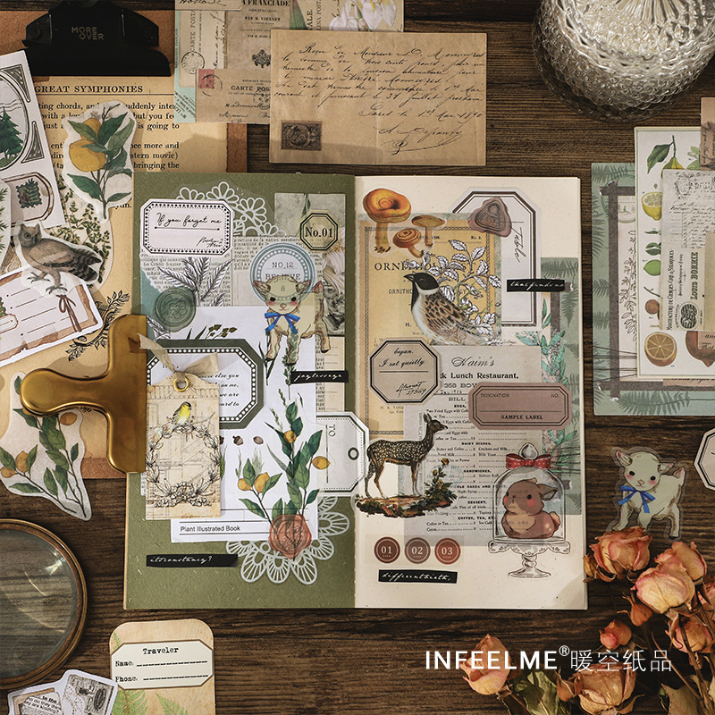 Art Craft Notebook - 1 paket/260 adet Vintage Edebi Sanat