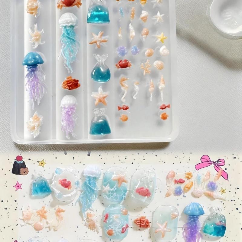 Art Craft Jellyfish - 3D Okyanus Serisi Silikon Tırnak Kalıbı