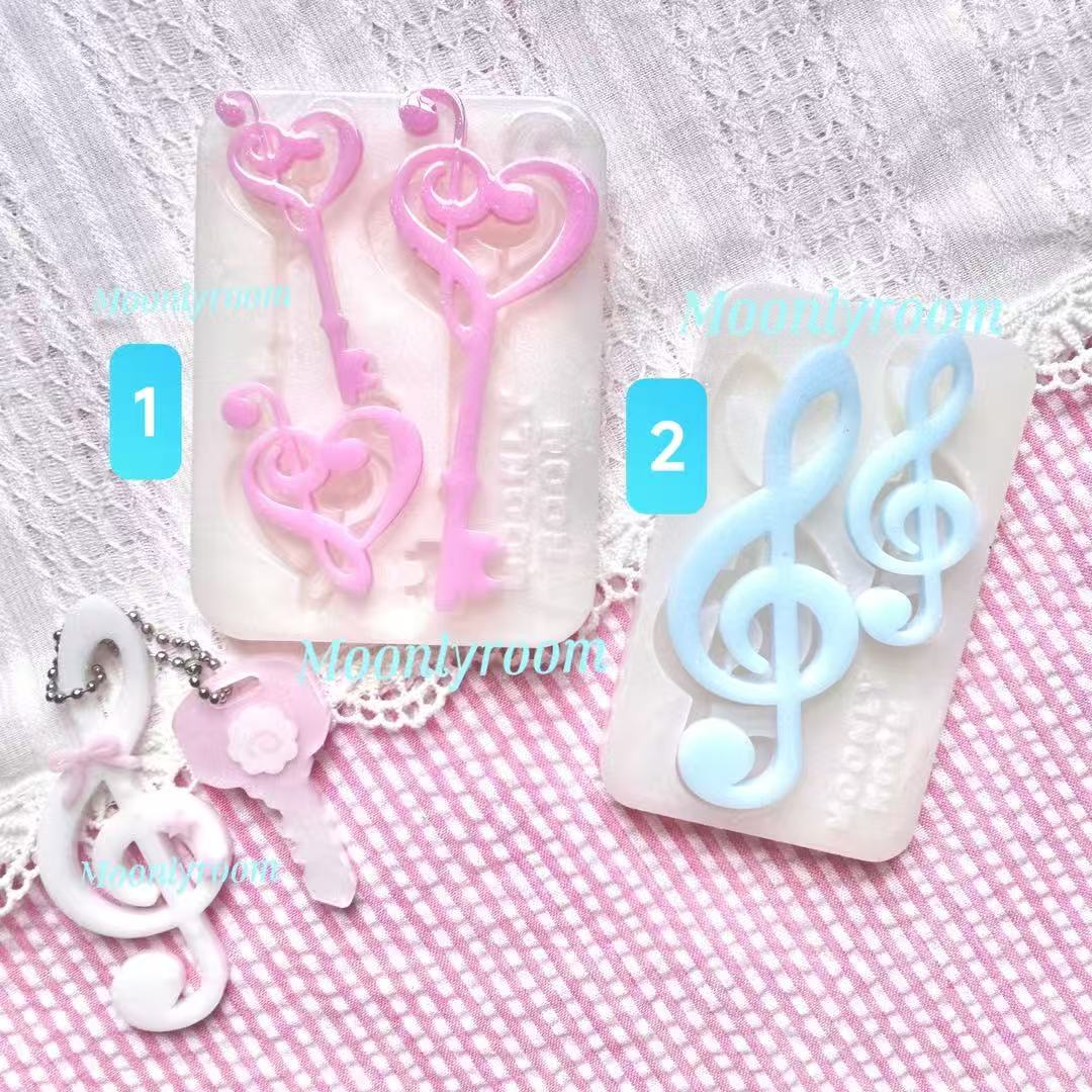 Resin Casting Mold - Müzik Notası Aksesuarları Reçine Döküm Kalıbı