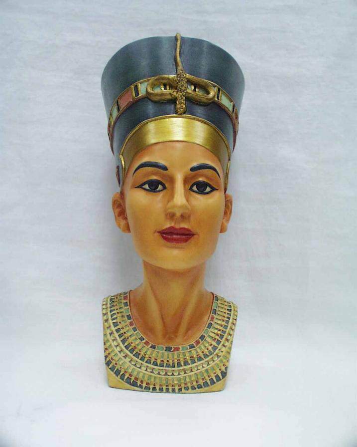 Queen Art Craft - Antik Mısır Kraliçesi Nefertiti Büstü Heykeli