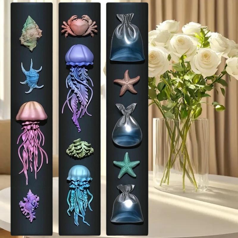 Art Craft Jellyfish - Tırnak Süslemeleri İçin Manikür Kalıbı; 3D