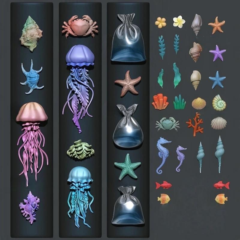Art Craft Jellyfish - 3D Okyanus Serisi Silikon Tırnak Kalıbı
