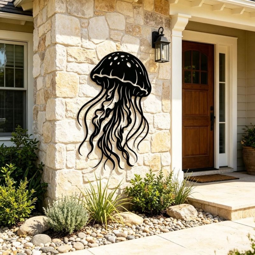 Art Craft Jellyfish - CIFBUY Metal Duvar Sanatı Denizanası Heykel