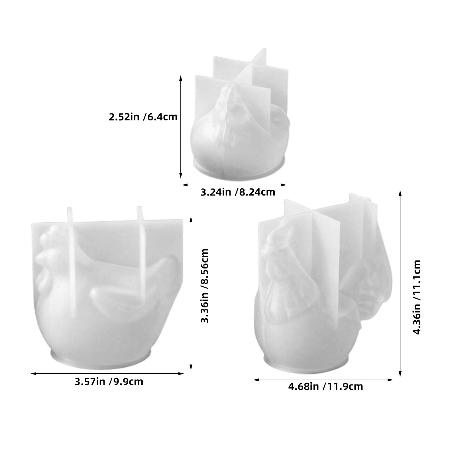 3 Adet Horoz Tavuk Silikon Kal - Resin Casting Mold incelemesi ve fiyatı