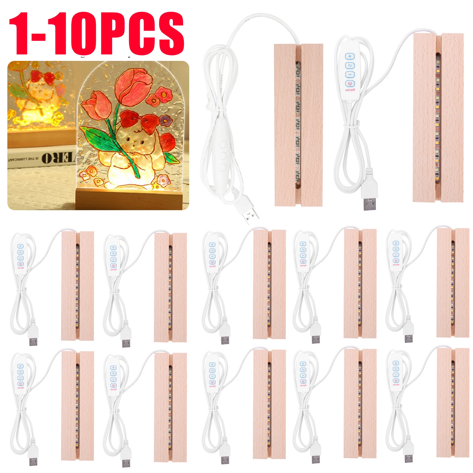 1-10 adet LED Ahşap Işık Ekran - Light Art And Craft incelemesi ve fiyatı