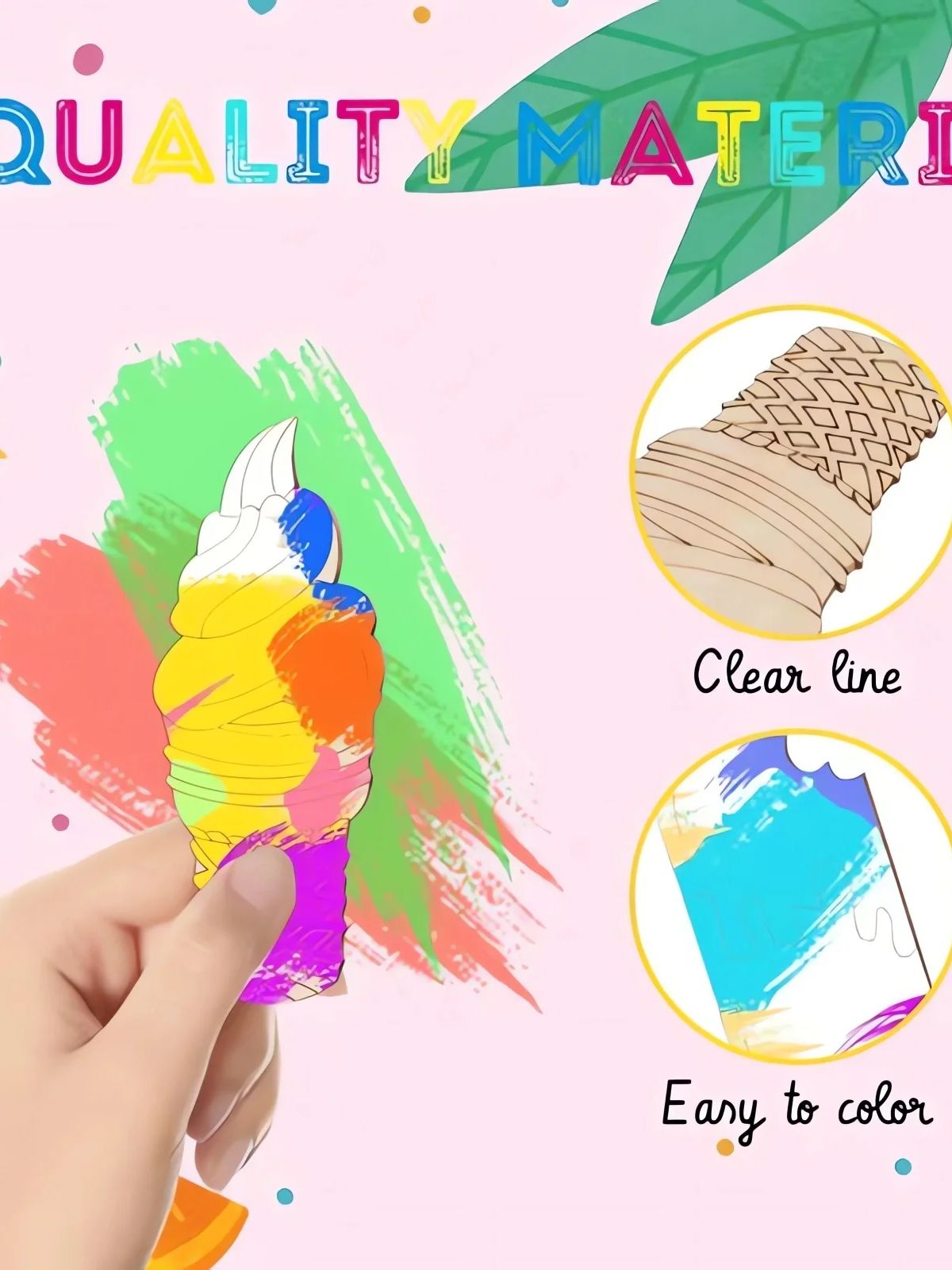 6/30 adet dondurma ahşap kesik - Art Craft Birthday Party incelemesi ve fiyatı